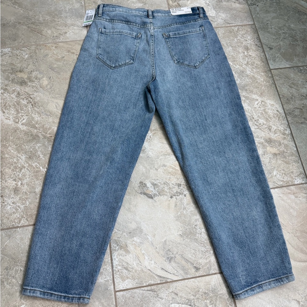 Kensie High Rise Cropped Barrel Jeans Size 8 - Picture 2 of 6